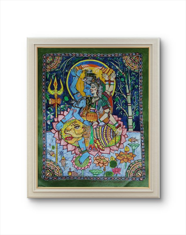 Ardhanarishwar Madhubani Painting – Mr. Thakur