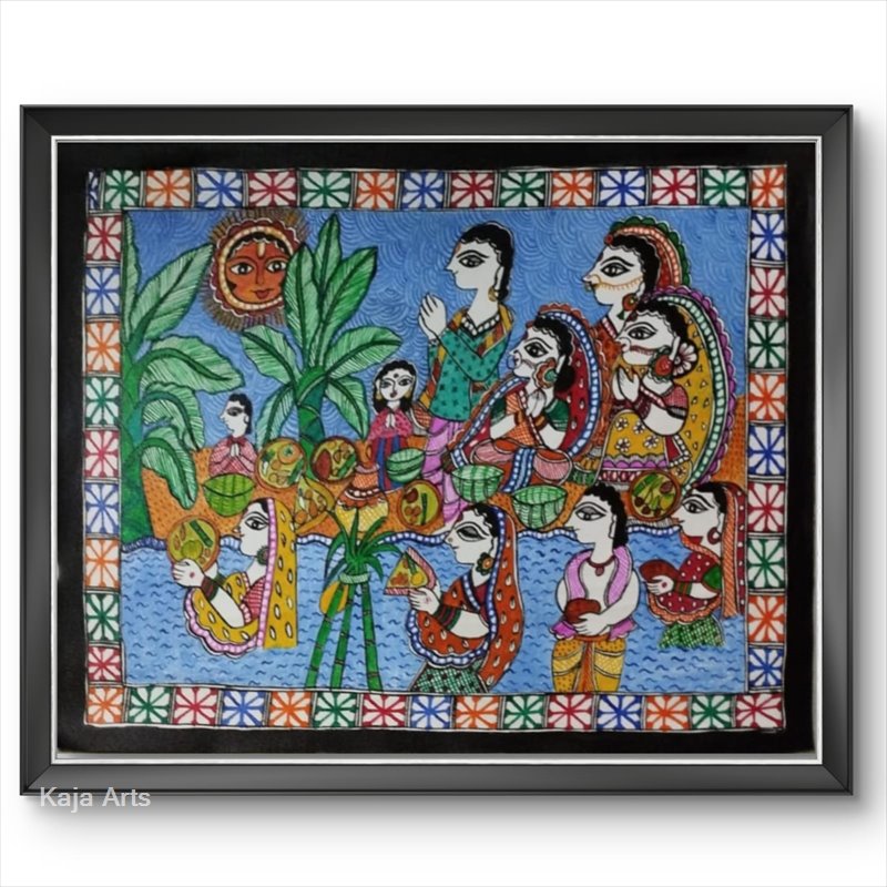 Chhath Puja Madhubani Art
