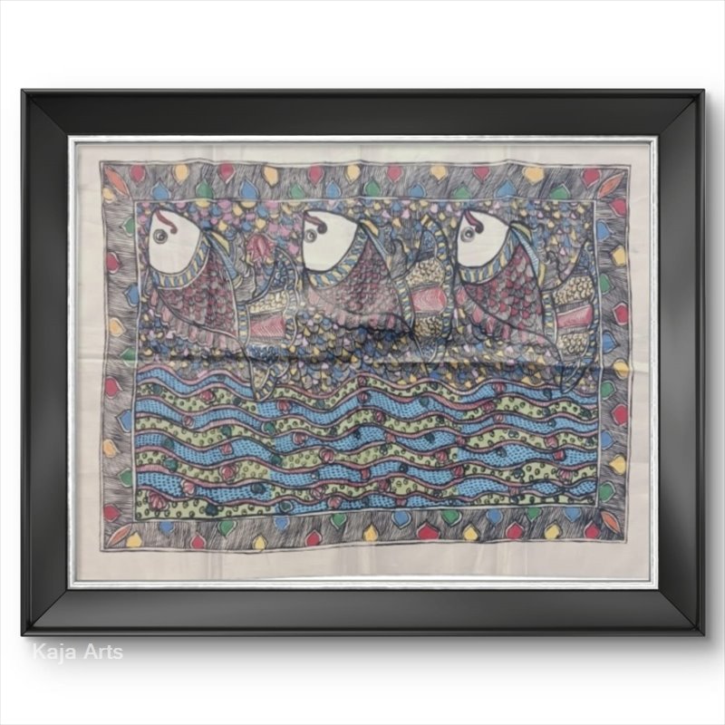 Matsya Mangalam (Auspicious fish) Madhubani Painting