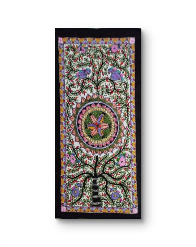 Handmade Madhubani “Tree of Life” Painting by Kanchan Jha