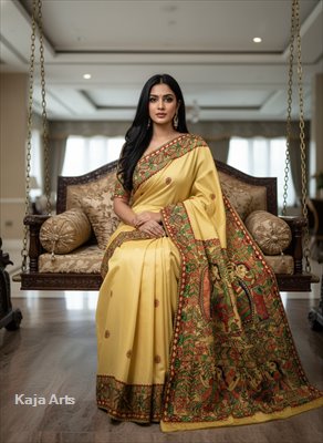 Hand-Painted Madhubani Art Saree | Luxury Saree
