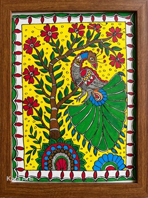 Peacock on a branch-