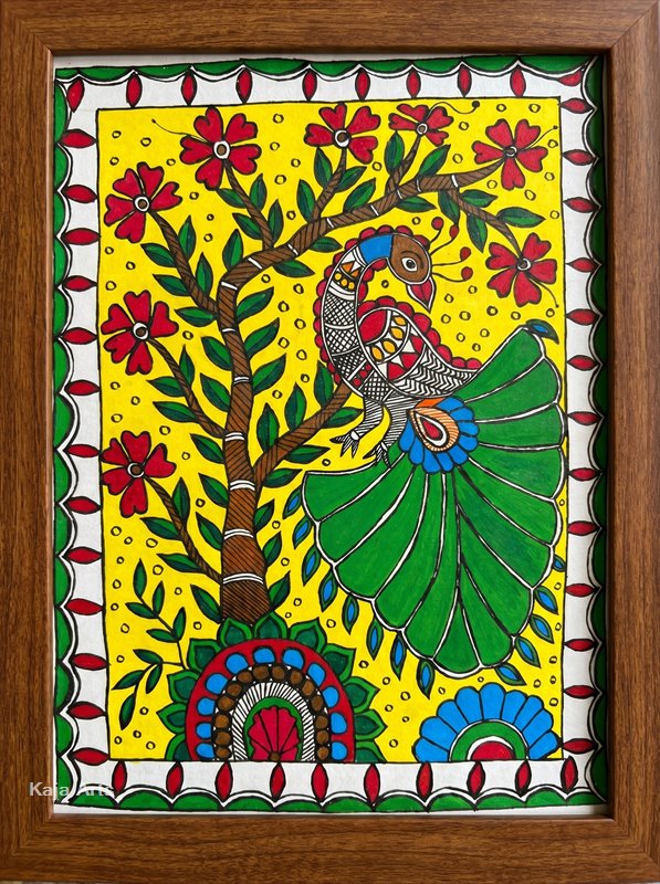 Peacock on a branch-
