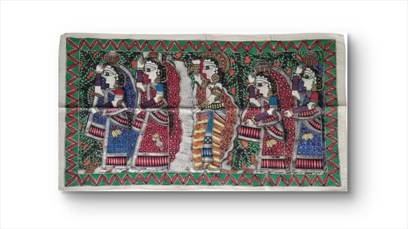Madhubani Painting: Indian Village Life By Anju Devi