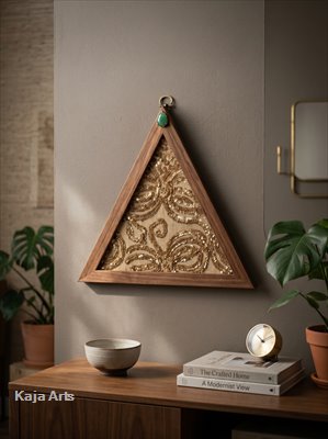 Crafted Geometric Sequin Floral Wall Art – Limited Edition 
