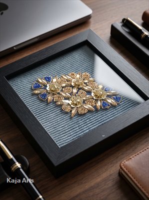 Artisan-Crafted Jeweled Floral Coasters – Limited Edition