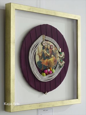 Jeweled Garland' Radha Krishna Portrait – Limited Edition