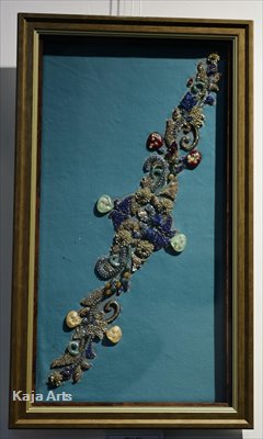 Artisan-Crafted Zardosi & Dabka Embellished Wall Art 
