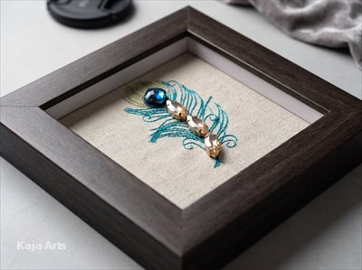  Peacock Feather Coasters – Limited Edition Set of 4